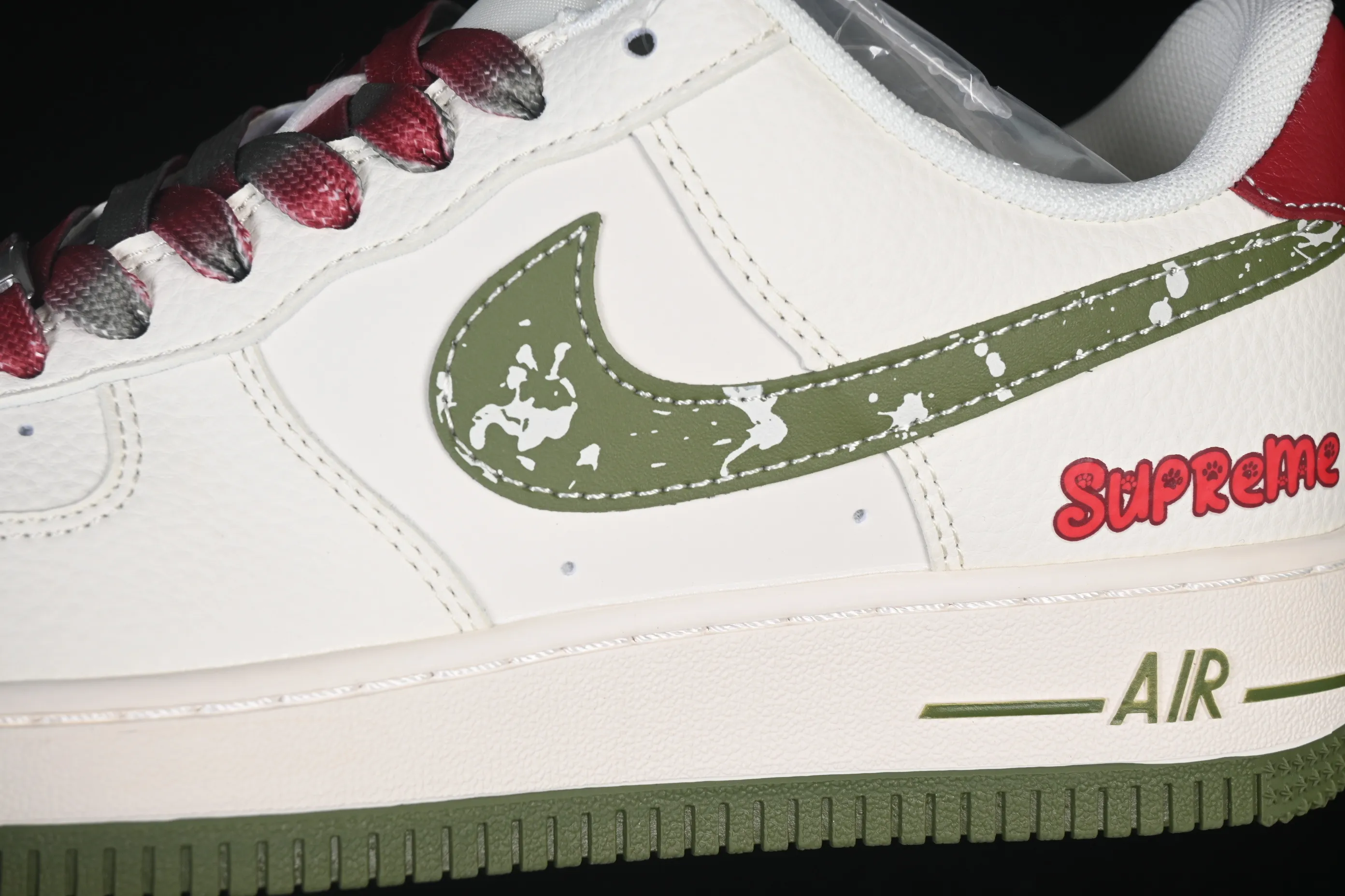 All categories Nk Air Force 1 Air Force series Nk Air Force 1 Low Air Force low-top Nike Air Force 1'07 Low joint beige woven label green hook Air Force 1 low-top casual sneakers QW5606-273